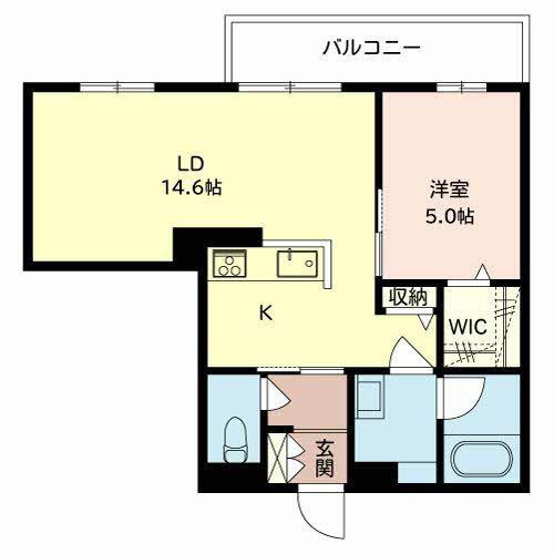 シャーメゾン豊中末広(1LDK/3階)の間取り写真