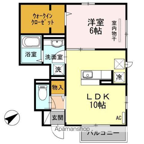 エスポワールII(1LDK/1階)の間取り写真