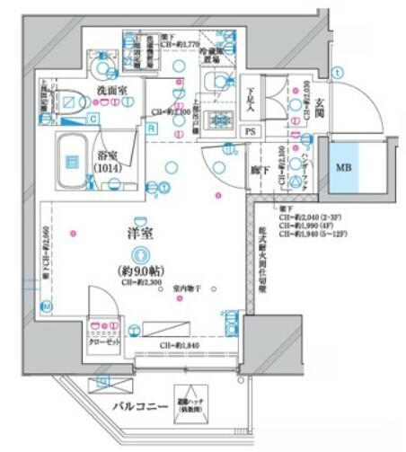 ディアレイシャス蒲田II(ワンルーム/3階)の間取り写真