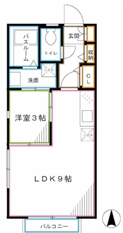 LIGHTGARDENIII(1LDK/1階)の間取り写真