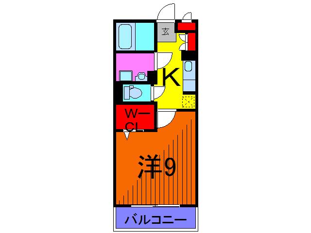 ブランエール(1K/1階)の間取り写真