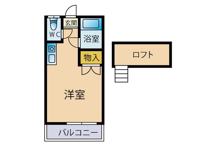 BCASA読売ランド前RE-BORN(ワンルーム/2階)の間取り写真