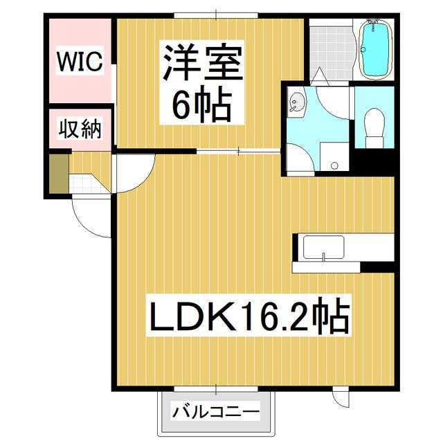 ラ・フレッサB(1LDK/1階)の間取り写真