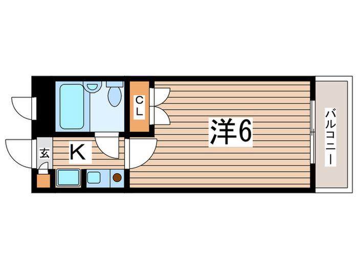レクセル日吉(1K/1階)の間取り写真
