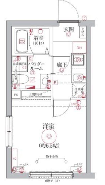ベルシードステア糀谷(1K/3階)の間取り写真