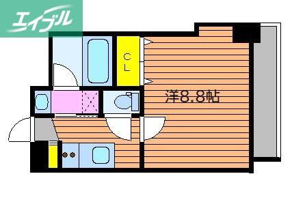 月光岡山市役所前(1K/7階)の間取り写真