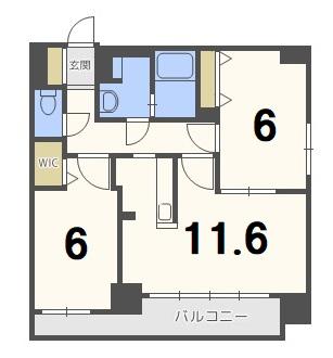 LEE SPACE 栄通(2LDK/6階)の間取り写真