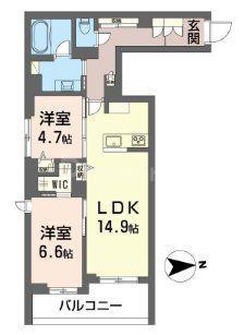 日暮里・舎人ライナー 谷在家駅 徒歩4分 3階建 新築(2LDK/3階)の間取り写真