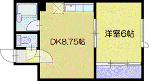 ベアーズマンションN43(1LDK/2階)の間取り写真