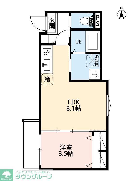 ROBOT HOME 西大宮V(1LDK/1階)の間取り写真