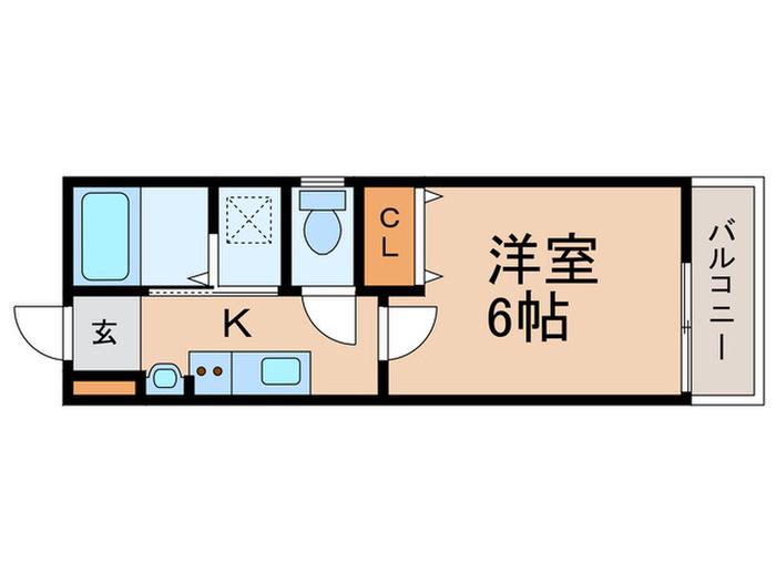 BIGVILLAGE(1K/1階)の間取り写真