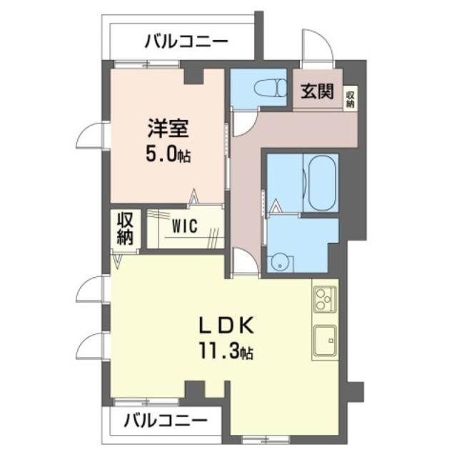 ウィルコート(1LDK/3階)の間取り写真