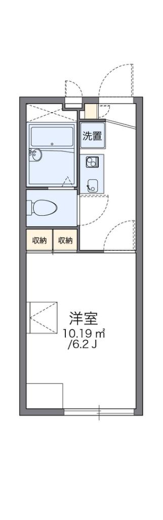 レオパレスGLANZ OBER(1K/1階)の間取り写真