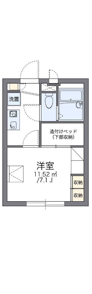 レオパレス豊藤II(1K/2階)の間取り写真