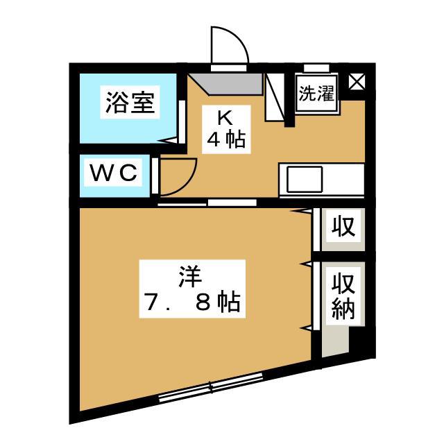 トライアングル116(1K/2階)の間取り写真