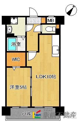 F・STAGE博多駅南(1LDK/3階)の間取り写真