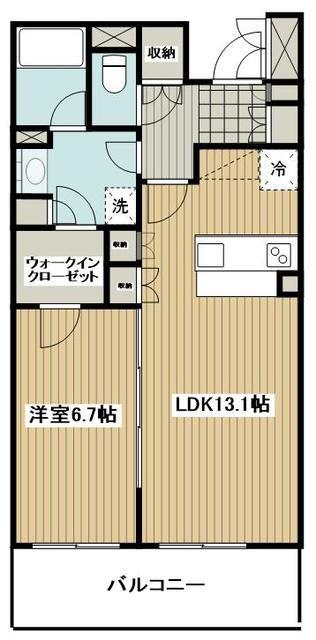 S-FORT横浜青葉台(1LDK/6階)の間取り写真