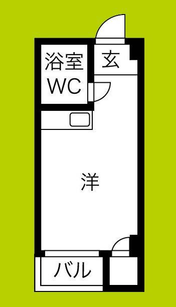 ベルノ関目(ワンルーム/3階)の間取り写真