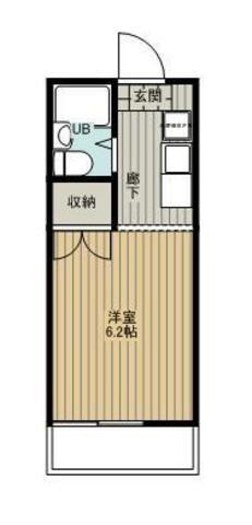 シャンポール當麻(ワンルーム/1階)の間取り写真