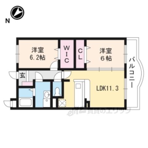 EPOCA(2LDK/1階)の間取り写真