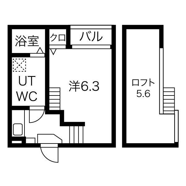 SEAPRAIRIE(1K/2階)の間取り写真