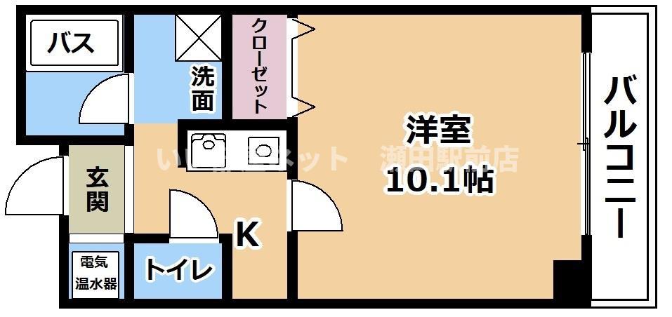 MMS-II(1K/2階)の間取り写真
