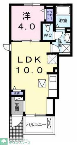 トライ ブレーメン(1LDK/1階)の間取り写真