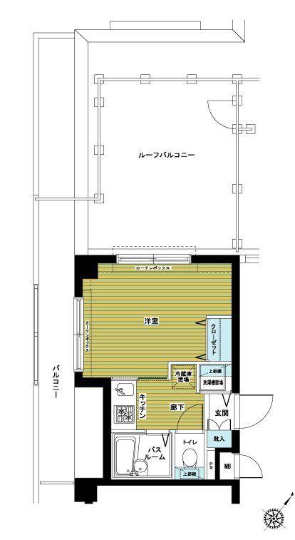 フェニックス・エルミタージュ(1K/5階)の間取り写真