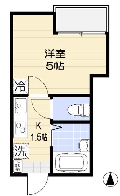 アルヴィータ木場(1K/2階)の間取り写真