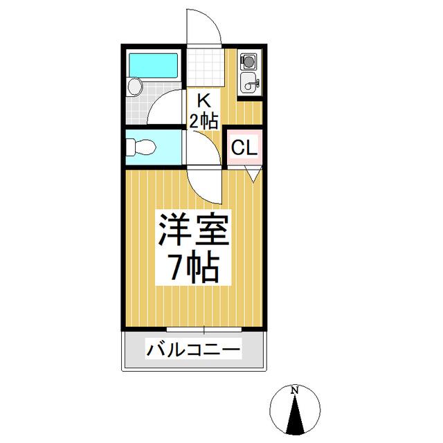 ハーモニー(1K/3階)の間取り写真