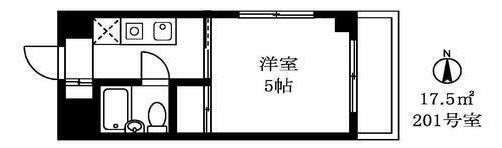 アネックス目黒(1K/3階)の間取り写真