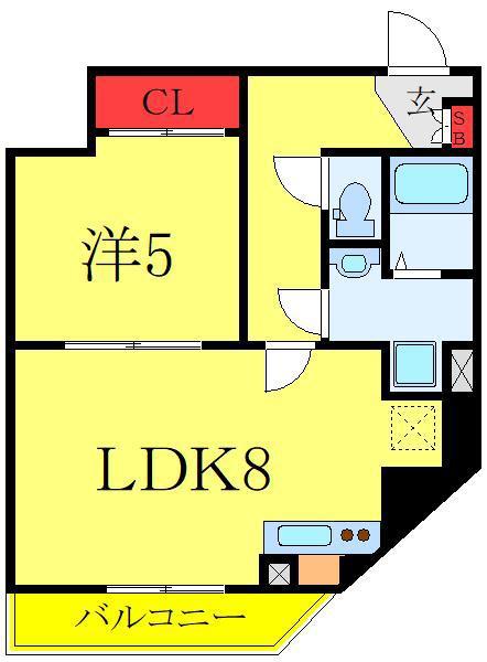 みかどコーポ(2K/2階)の間取り写真