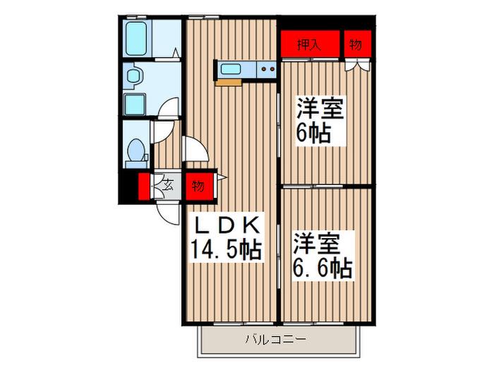アーバンプレステージ(2LDK/2階)の間取り写真