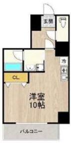 レジデンス釣鐘(ワンルーム/5階)の間取り写真