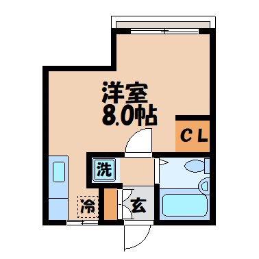 ガーデンヒルズ湊公園(ワンルーム/2階)の間取り写真