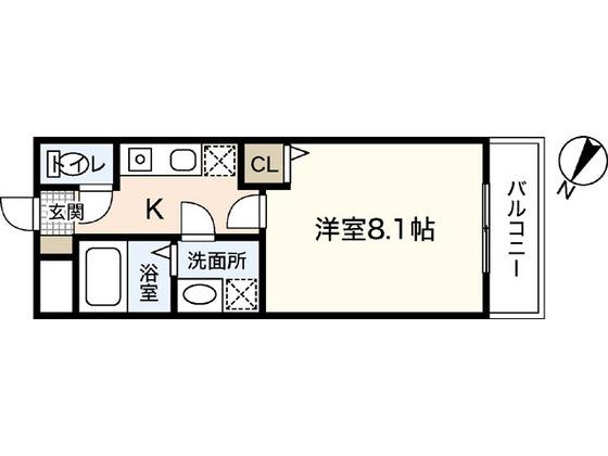 PLEIN SOLEIL I(1K/1階)の間取り写真