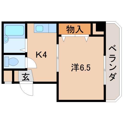 アンビアンテ田中町(1K/2階)の間取り写真