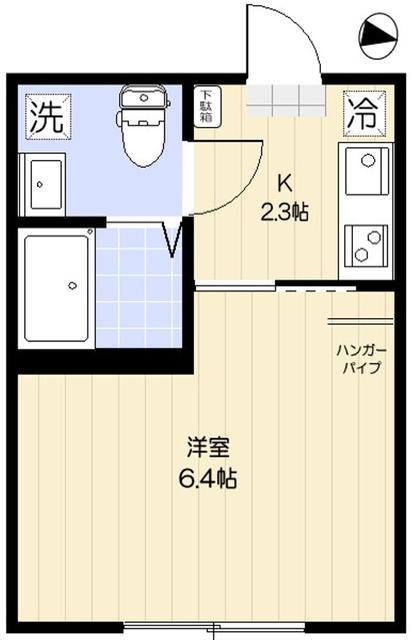 AVEN 京成小岩(1K/2階)の間取り写真