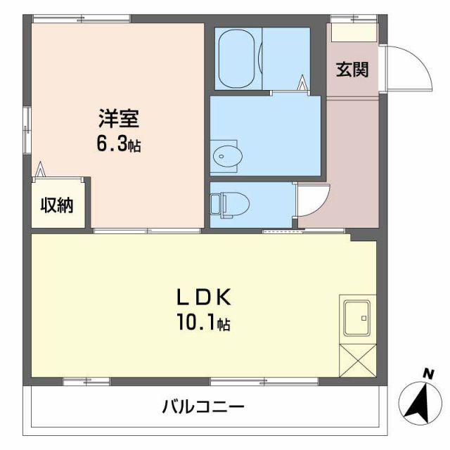 STELLA.1ST(1LDK/1階)の間取り写真