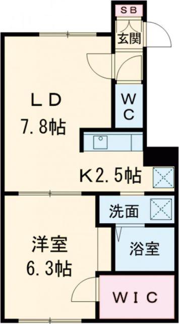 COURONNE DOR(1LDK/2階)の間取り写真