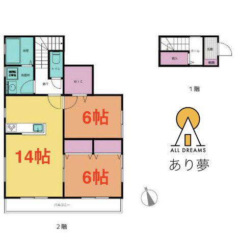 エテルノ(2LDK/1階)の間取り写真