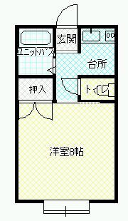 コーポサーティ(1K/2階)の間取り写真