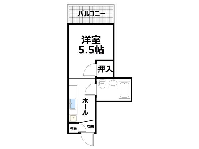 うしおマンション(1K/6階)の間取り写真
