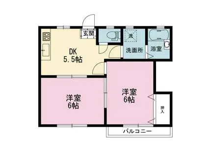 リバーフィールド杉田NW(2DK/2階)の間取り写真