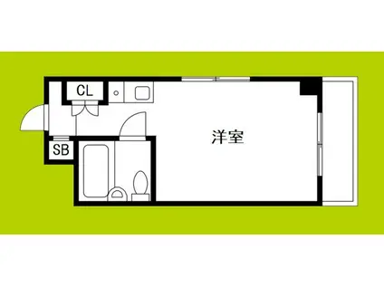 プレジデント横田(ワンルーム/5階)の間取り写真