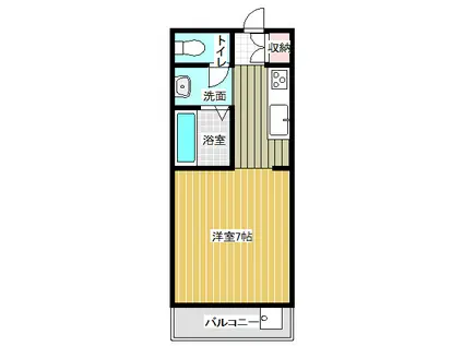 ハイツ重塚II(1K/2階)の間取り写真