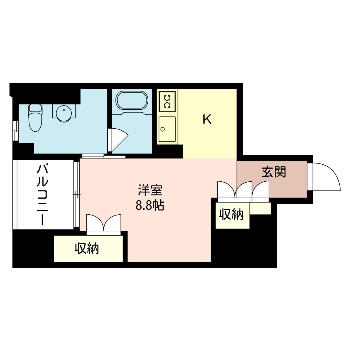 エスティメゾン板橋C6(ワンルーム/13階)の間取り写真