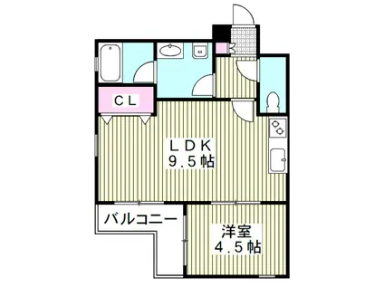 コルティーレ(1LDK/1階)の間取り写真