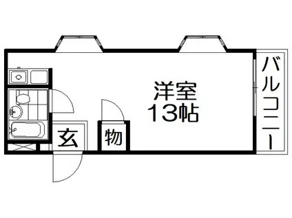 MTコーポ(ワンルーム/2階)の間取り写真