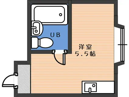 GS駒川(ワンルーム/4階)の間取り写真